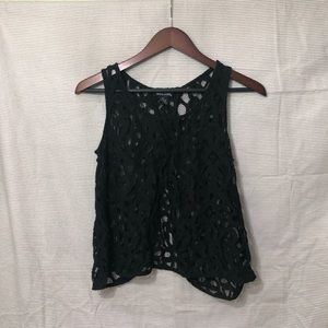 Lace top with open back- lace swim cover up
